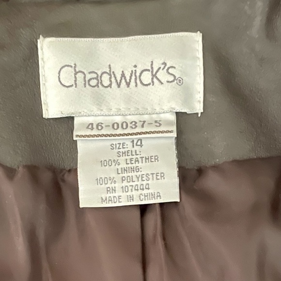 Chadwick’s Leather Jacket - Woman’s Chocolate Brown, Leather Jacket. Size 14. - Picture 5 of 5